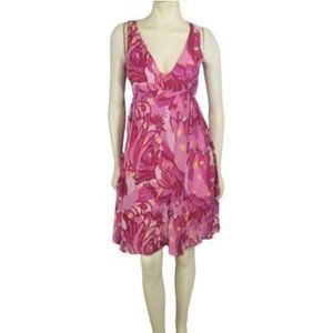 Jill Stuart Floral Silk Chiffon Mini Dress 4